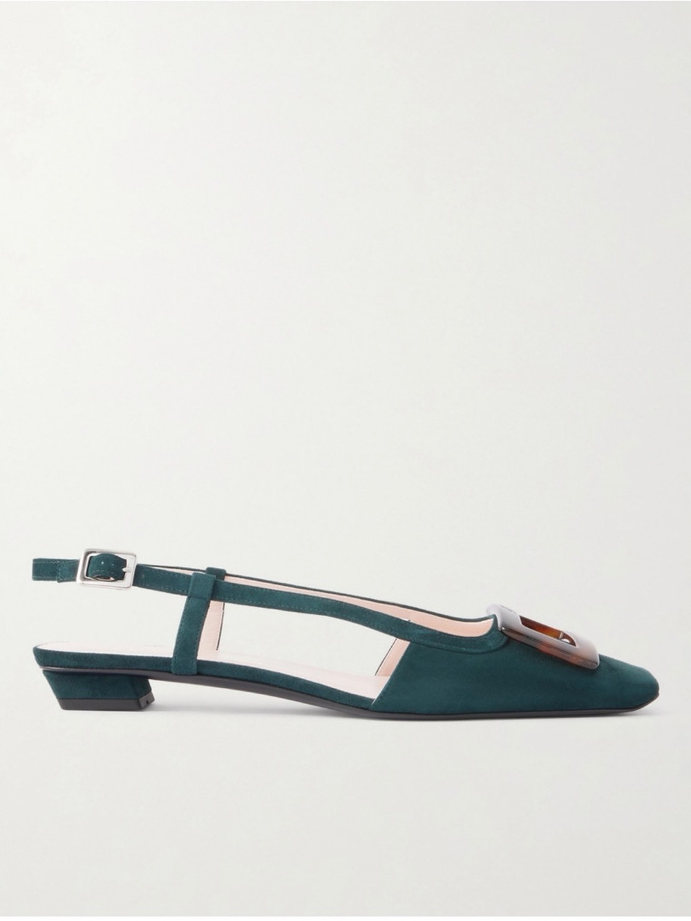ROGER VIVIER Belle Vivier 25 Suede Slingbacks 38